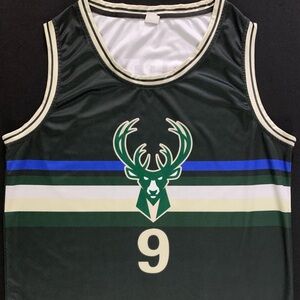 Bobby Portis Milwaukee Bucks #9 Black Custom Jersey Tank Top Men’s Large